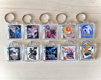 DS Pocket Monster Game Cover Acrylic Keychain