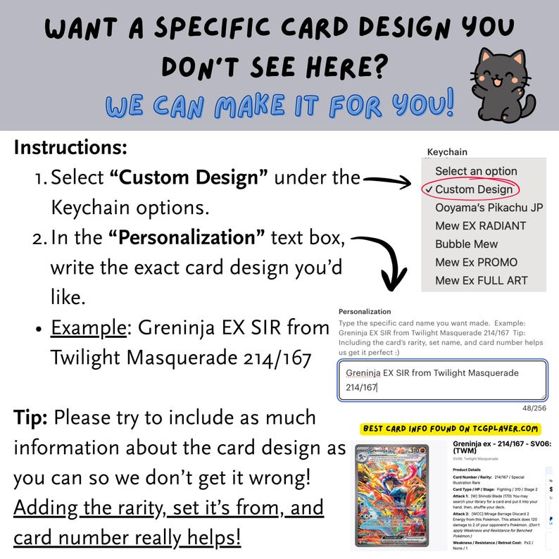 Pocket Monster TCG Card Keychains | Custom Design Requests Available | Holographic Finish | So Many Keychain Designs Possible Custom Design