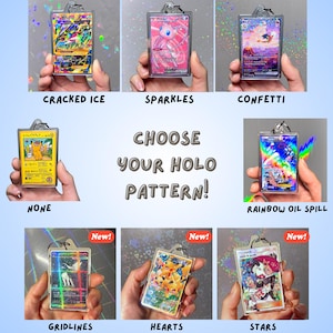 Pocket Monster TCG Card Keychains | Custom Design Requests Available | Holographic Finish | So Many Keychain Designs Possible image 3