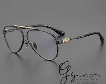 Luxury Aviator Glasses Titanium Frame | Prescription Glasses | Titanium Frame | Sunglasses | Optical Glasses | Luxury Eyewear | G Spectrum