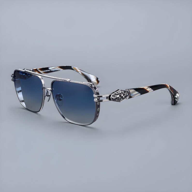 Luxury Designer Sunglasses | Square Frame | Prescription Glasses | Photochromic Transition & Blue Light | Designer Vintage Eyewear | G Spect Gray Phantom