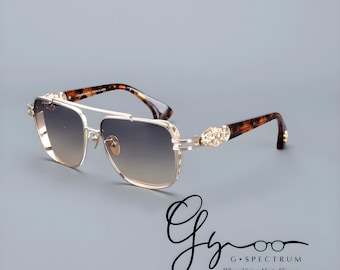 Gafas de sol de lujo de diseñador / Montura cuadrada / Gafas graduadas / Fotocromáticas con filtro de luz azul / Gafas vintage de diseñador / G Spect