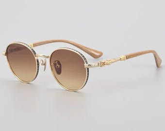 Luxury Round Titanium Glasses | Prescription Glasses | Aviator Frame | Sunglasses | Optical Glasses | Luxury Eyewear | G Spectrum