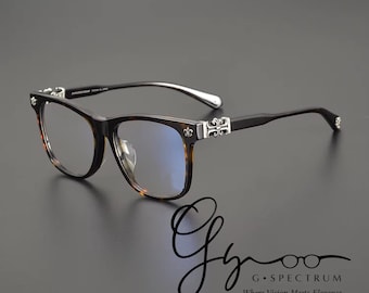 Square Acetate Eyeglasses Frame for Men & Women | Reading Glasses | Eyewear | Luxury Eyewear | Prescription Glasses | Sunglasses UV400 |