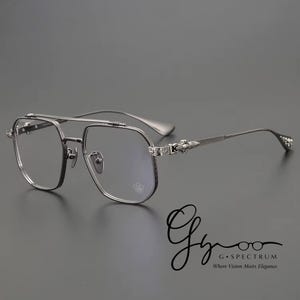 Vintage Luxe Square Titanium Eyeglasses |  UV400 | Sunglasses | Reading Glasses | Luxury Eyewear | Prescription Glasses | G Spectrum