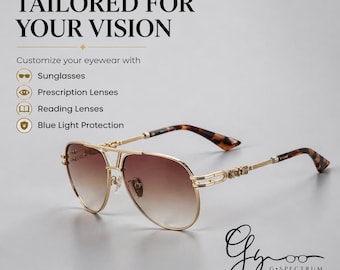 Luxury Aviator Sunglasses | UV400 | Sunglasses | Reading Glasses | Luxury Eyewear | Prescription Glasses | Eyeglasses | G Spectrum