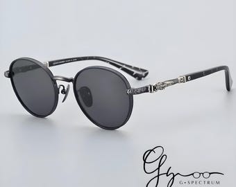 Luxury Round Titanium Glasses | Prescription Glasses | Aviator Frame | Sunglasses | Optical Glasses | Luxury Eyewear | G Spectrum