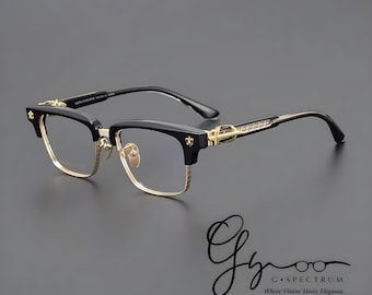 Luxury Clubmaster Titanium Eyeglasses | Prescription Glasses | Titanium Frame | Sunglasses | Optical Glasses | Luxury Eyewear | G Spectrum