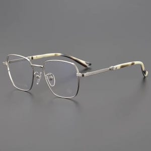 Luxury Titanium Full Frame Glasses | Prescription Glasses | Eyeglasses | Sunglasses | Optical Glasses | Luxury Eyewear | G Spectrum Silver