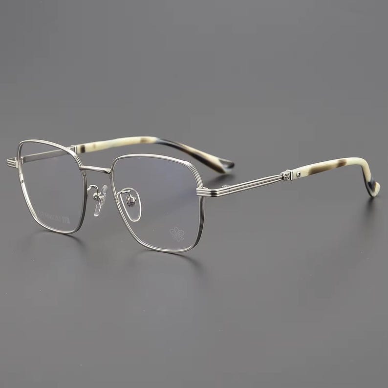 Luxury Titanium Full Frame Glasses | Prescription Glasses | Eyeglasses | Sunglasses | Optical Glasses | Luxury Eyewear | G Spectrum Silver