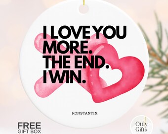 Personalized Ceramic Ornament, Funny Couple Gift, Romantic Decoration