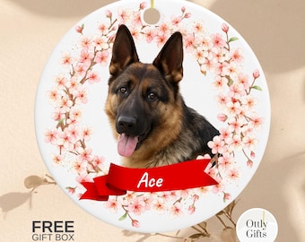 Personalized Dog Photo Ornament, Custom Ceramic Keepsake