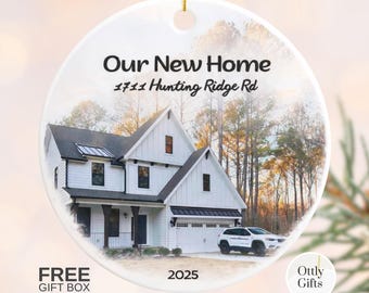 Personalized New Home Photo Ornament, Custom Housewarming Gift