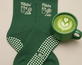 Matcha Latte Pilates Grip Socks