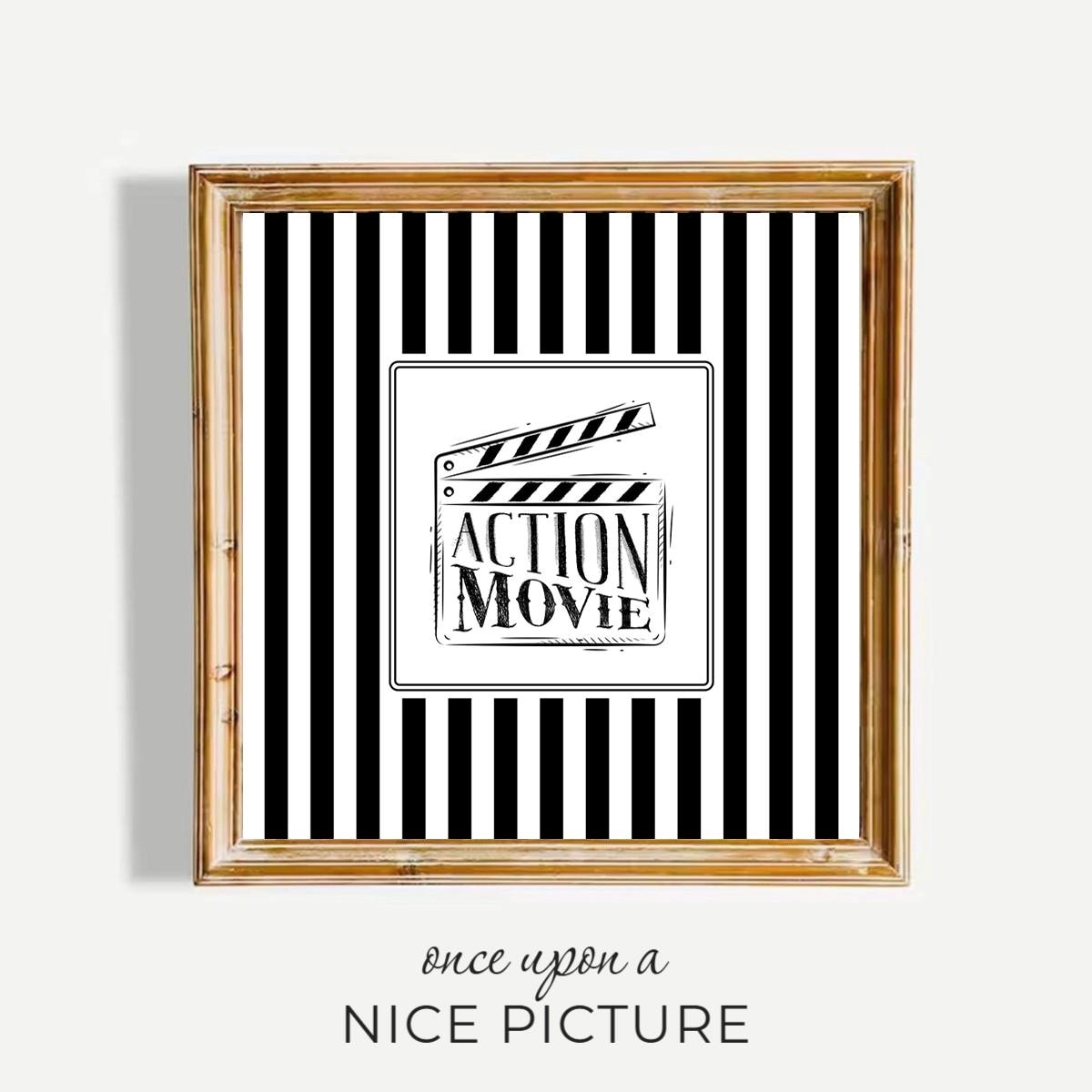 Movie action clapper board