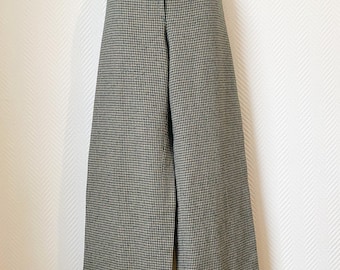 Vintage 70s houndstooth flare pants, high waisted wool trousers, bell bottom pants, tailored wide leg pants, retro women