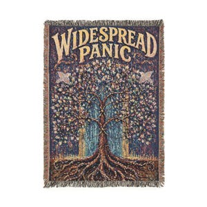 Widespread Panic Woven Blanket |Jamband Bedding, Woven Blanket, Psychedelic Decor, Tapestry, Music Lover Gift, Festival Blanket, Summer Tour