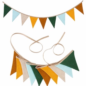 Fabric Garlands, Bunting Banners, Boho Pennant Flags, Pastel Nursery Decor, Baby Room Decoration