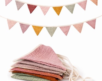 Nursery Bunting Banner, Cotton Garland, Nursery Decor, Baby Shower Wall Hanging