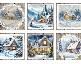 Christmas Card Topper for card making, scrapbooking, paper craft or journaling
