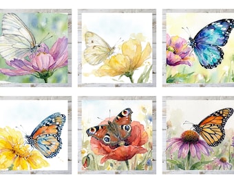 Butterflies Card Toppers for card making, scrapbooking, paper craft or journaling