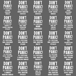 Don’t Panic PNG, Funny Web Development Marketing Clipart, Retro Humor Digital Download