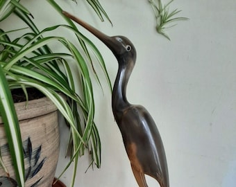 Vintage Horn Stork Ornament.