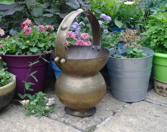Large Ornate Brass Pot