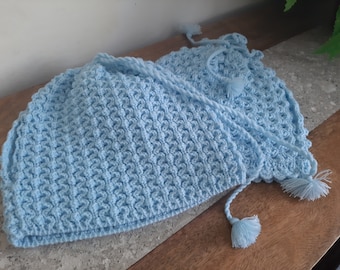 Blue Knitted Tea Cosy x 2