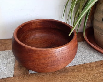 Large Round Wooden Bowl