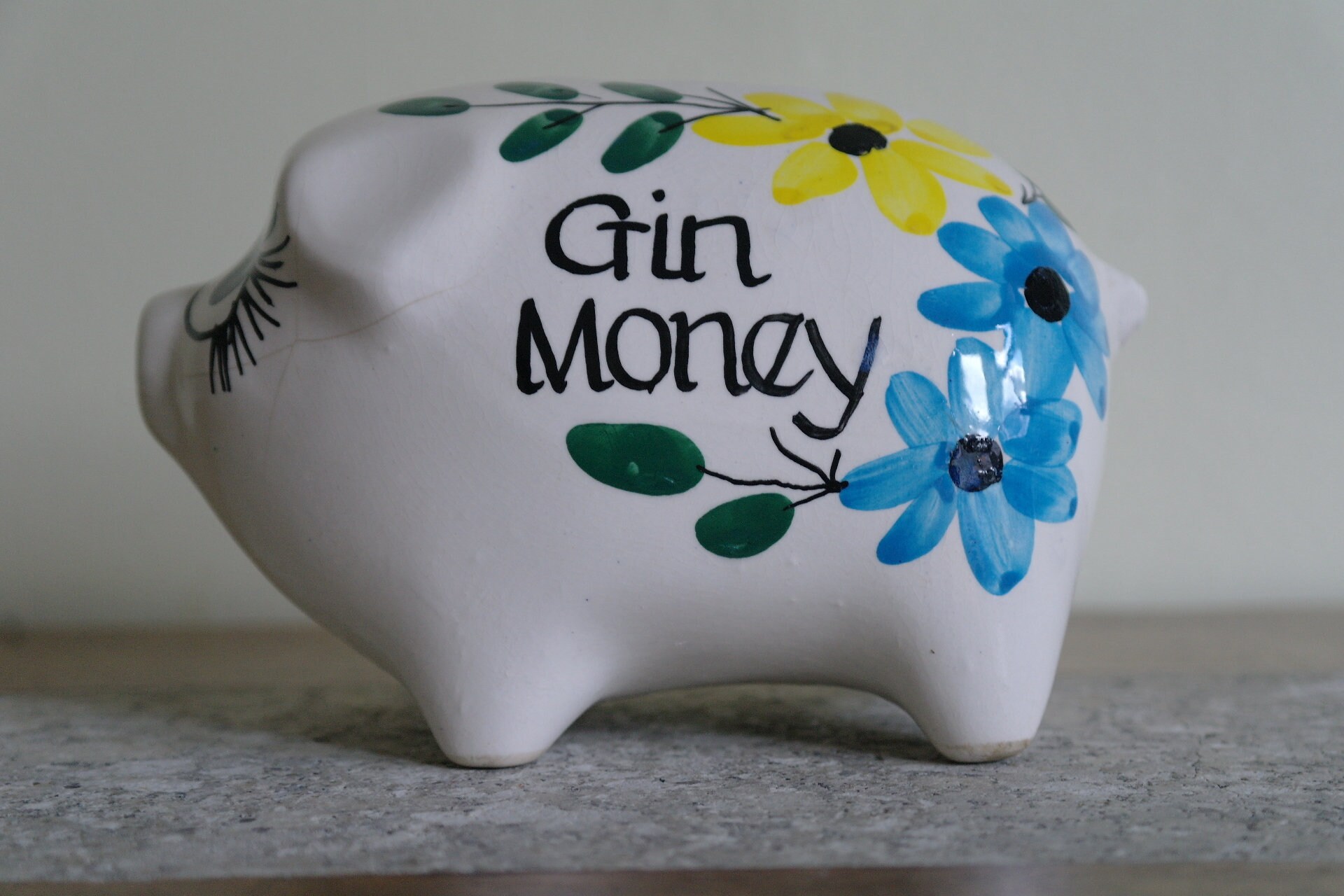 WOODEN FRAMED NOVELTY GIN FUND MONEY BOX GIFT BOXED PRESENT PIGGY BANK DRINKING 