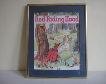 Vintage Print, Little Red Riding Hood.