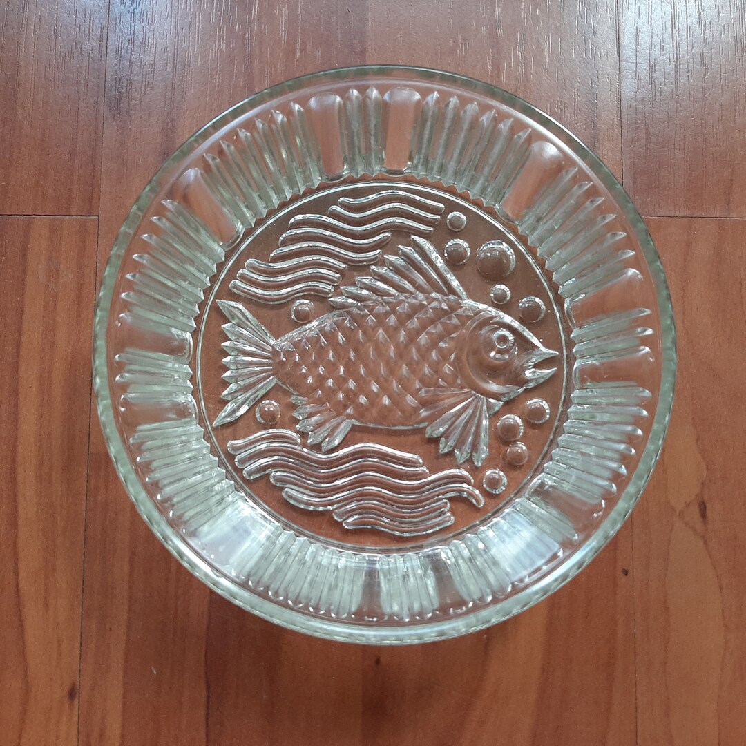 Glass Fish Dish Etsy