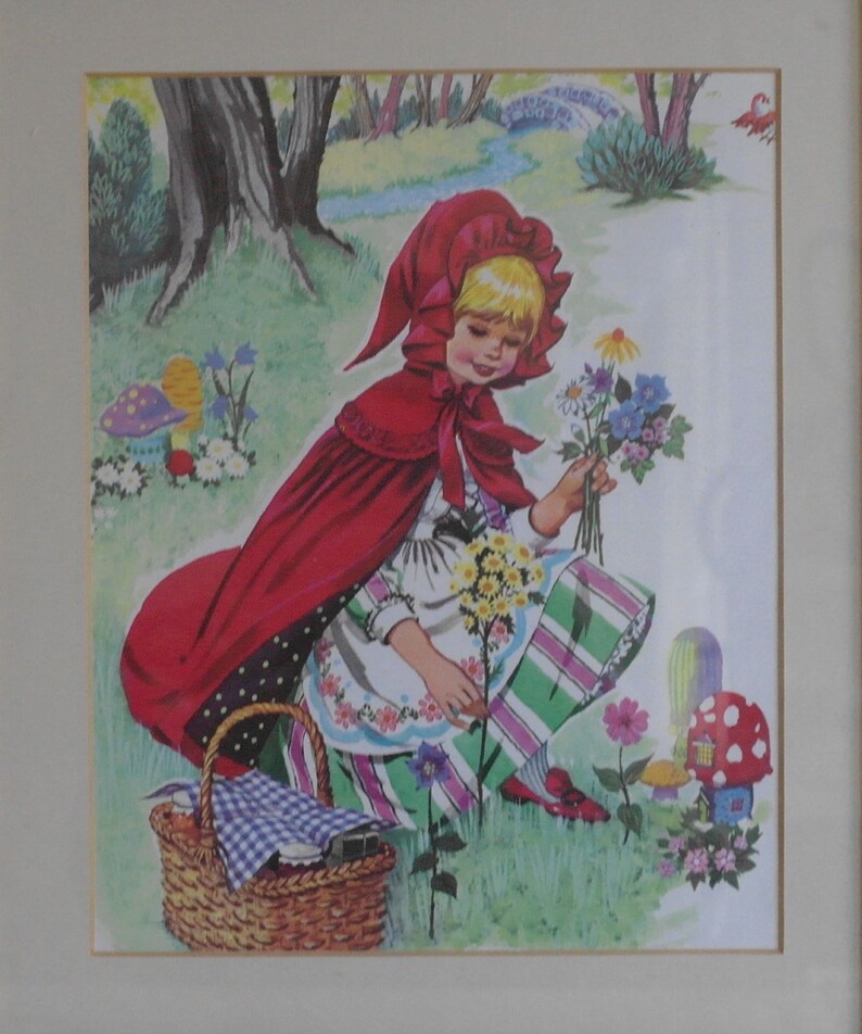 Vintage Little Red Riding Hood Print. image 2