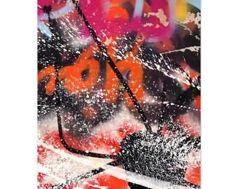 Vibrant Graffiti Abstract Wall Art - Urban Street Art Poster Print
