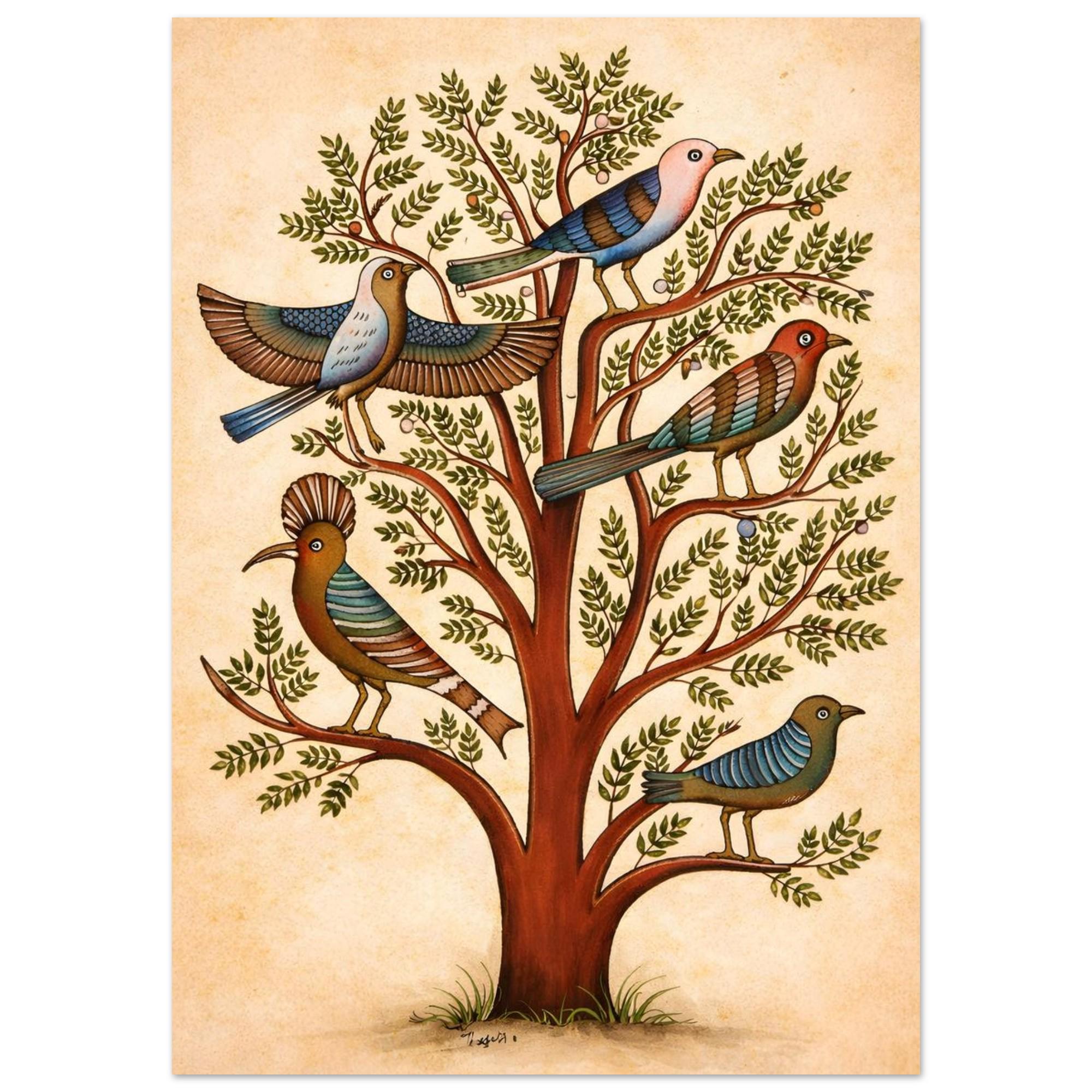 Papyrus Birds Tree of Life - Etsy
