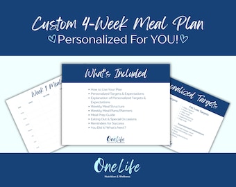 Personalized 4 Week Meal Plan