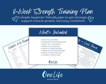 Krachttrainingsplan van 8 weken, pdf-trainingsprogramma voor beginners