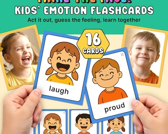 Make the Face! Kids’ Emotion Flashcards – Feelings & Facial Expressions Cards for SEL, Preschool, Kindergarten (PDF)