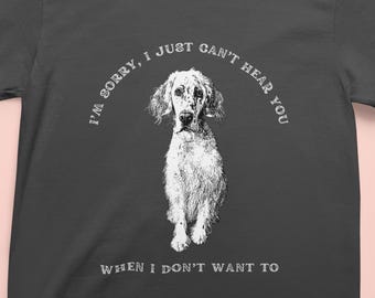 Sassy Dog English Setter T-shirt, Comfort Colors Unisex Streetwear