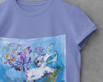 Dancing Elephant Art T Shirt, Surreal Elephant Graphic Tee, Unisex Comfort Colors Streetwear
