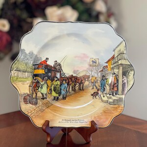 Vintage Decorative Plate by Crown Ducal in England from Charles Dickens's Novel The Pickwick Papers