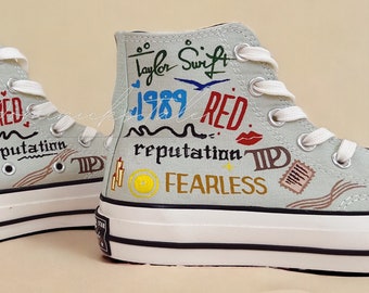 Custom Painted Album Shoes Chuck Taylor All Star 1970s Personalized Printed Funny Shoes High Top Canvas Design Birthday Gifts For Her