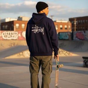 Y2K Streetwear Sweatshirt | Stussy Oversized Graffiti Hoodie | Trendy Skate Pullover | Urban Fashion Gift | Unisex 90s Aesthetic