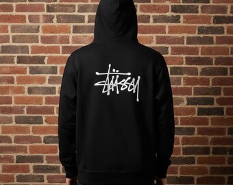 Y2K Streetwear Sweatshirt | Stussy Oversized Graffiti Hoodie