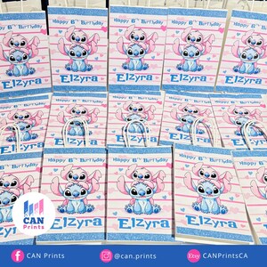 Stitch Theme Chip Bag Printable | Editable Party Favour | Instant Download image 3