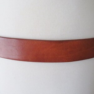 tan leather belt, vintage 90s Banana Republic belt, waist or hip hugger, unisex men or women, 1.5wide, 38 inch image 6