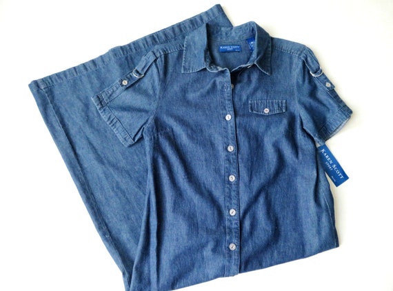 karen scott denim dress