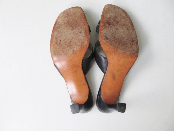 Joan & David high heel pumps, black leather mules… - image 8