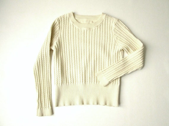 t-shirt sweater, beige pullover, minimalist style… - image 1